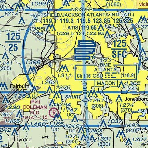 FAA VFR chart of Flat Shoals Park, GA