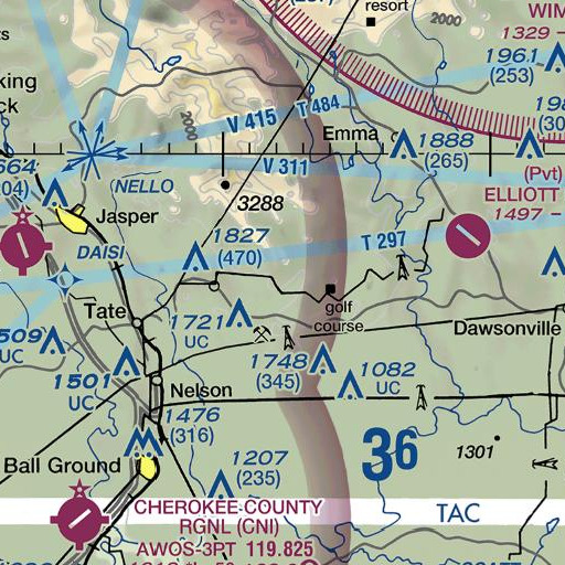 FAA VFR chart of Weaver School (historical), GA