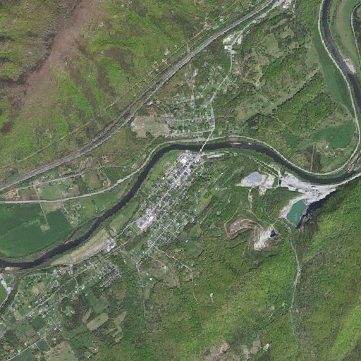 Aerial imagery of Buchanan Post Office, VA