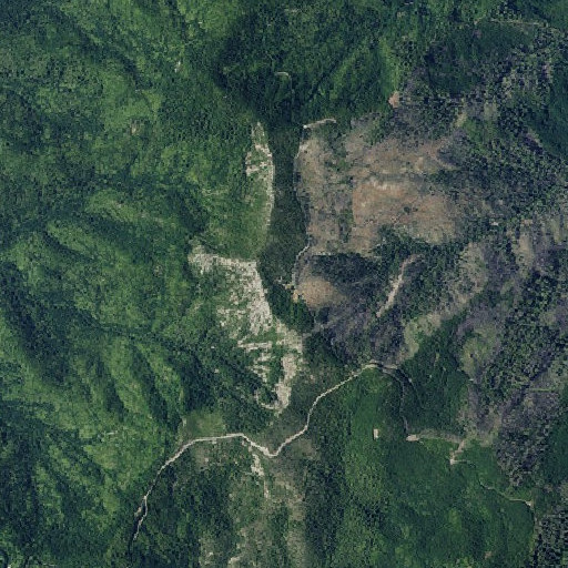 Aerial imagery of Higgins Mine, CA