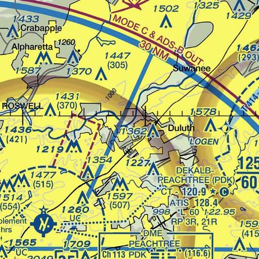 FAA VFR chart of Berkeley Chapel, GA
