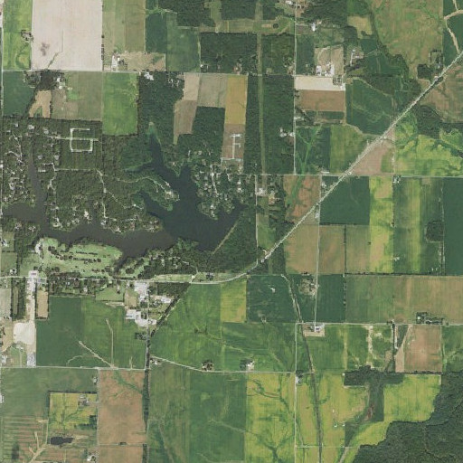 Aerial imagery of Lake Moses Dam, IL