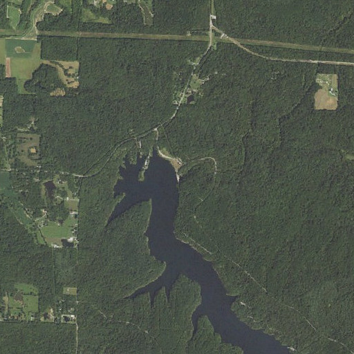 Aerial imagery of Devils Kitchen Dam, IL