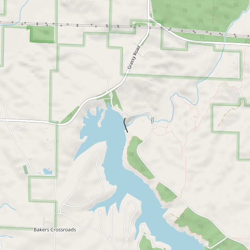 OpenStreetMap map of Devils Kitchen Dam, IL