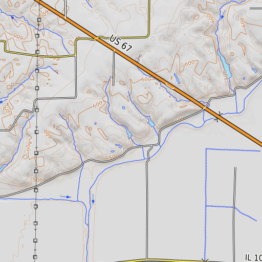 OpenTopoMap map of Structure Number 8 Dam, IL