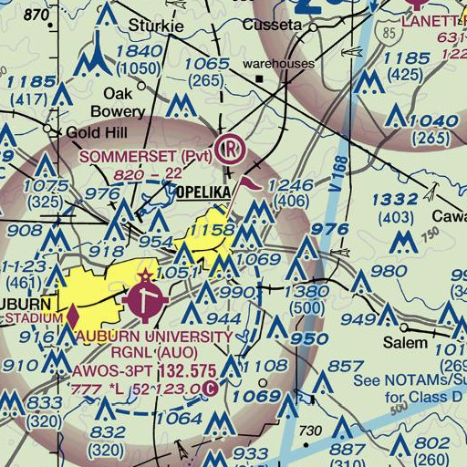 FAA VFR chart of Jeter Street Elementary School, AL