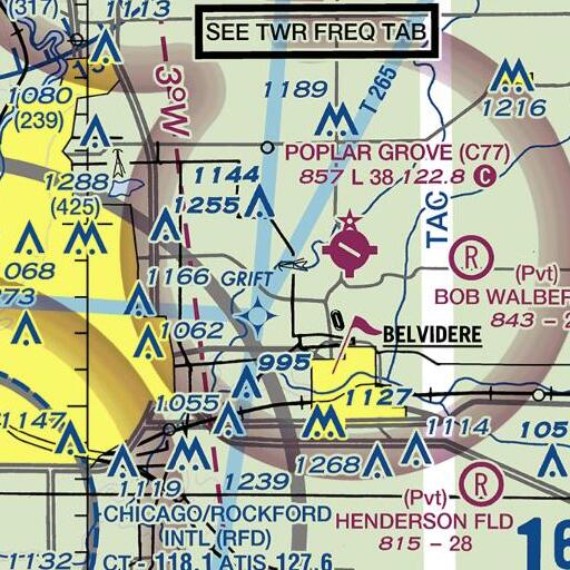 FAA VFR chart of Abbe School (historical), IL
