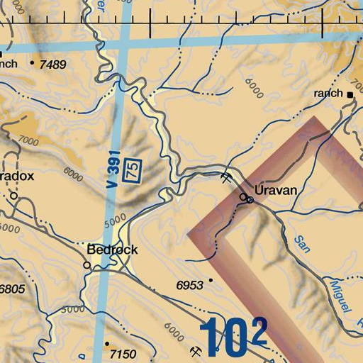 FAA VFR chart of San Miguel River, CO