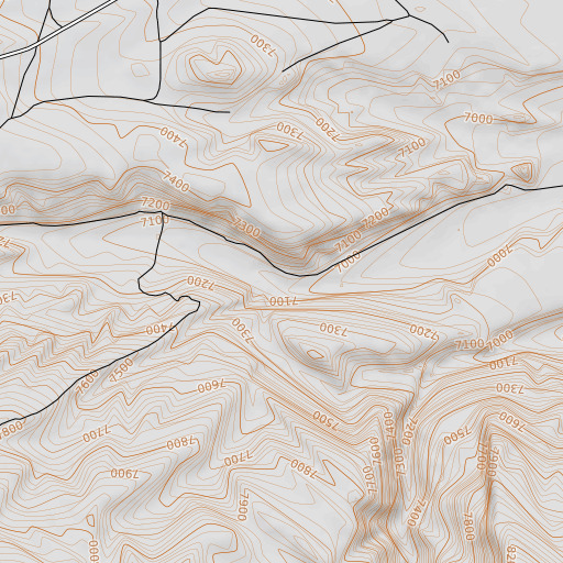 OpenTopoMap map of Big Draw, CO