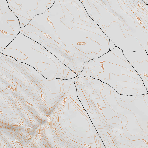 OpenTopoMap map of Bassett Spring, CO