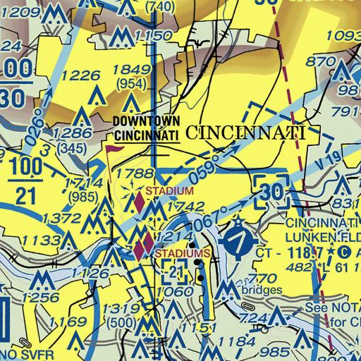 FAA VFR chart of McDonald Library, OH
