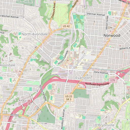 OpenStreetMap map of McDonald Library, OH