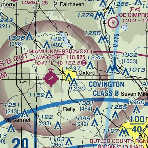 FAA VFR chart of Dorsey Hall, OH