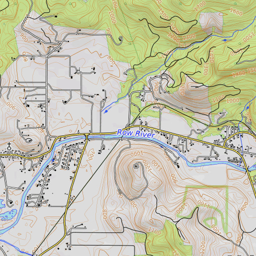 OpenTopoMap map of Corrin (historical), OR