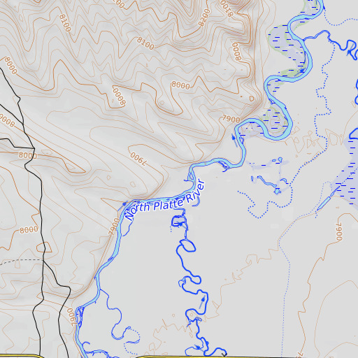 OpenTopoMap map of Fischer Draw, CO