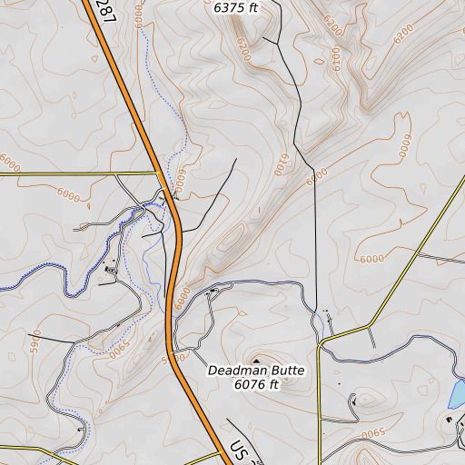 OpenTopoMap map of Grayback Ridge, CO
