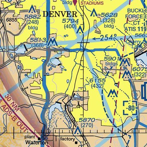 FAA VFR chart of Clarke Pit, CO
