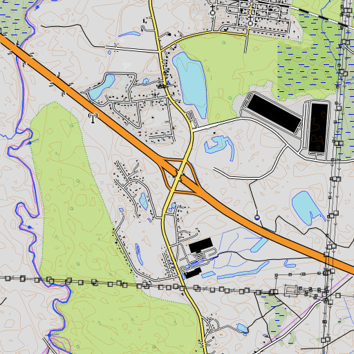 OpenTopoMap map of Exit 30, GA