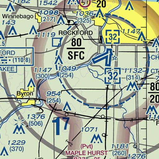 FAA VFR chart of Kishwaukee School, IL