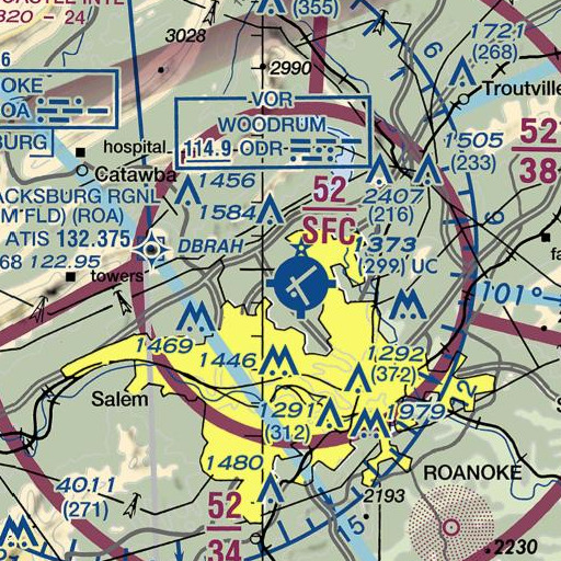 FAA VFR chart of Interchange 2, VA