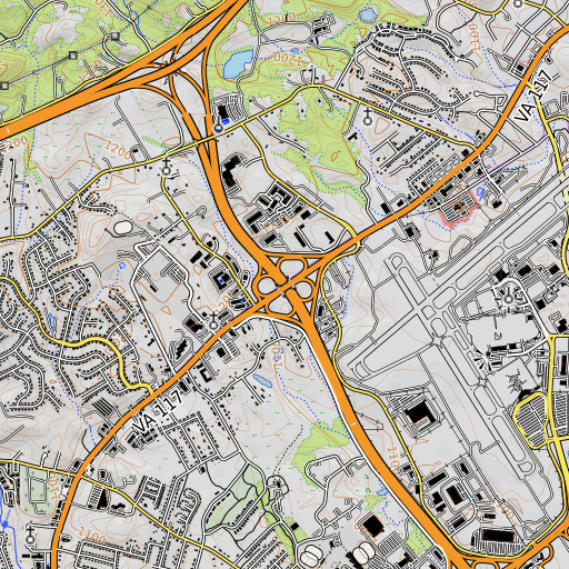 OpenTopoMap map of Interchange 2, VA
