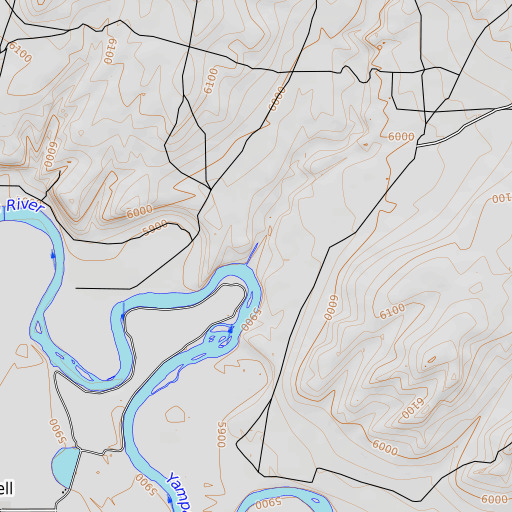 OpenTopoMap map of Spring Creek, CO