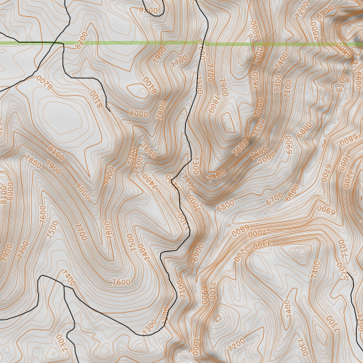 OpenTopoMap map of Bobcat Draw, CO