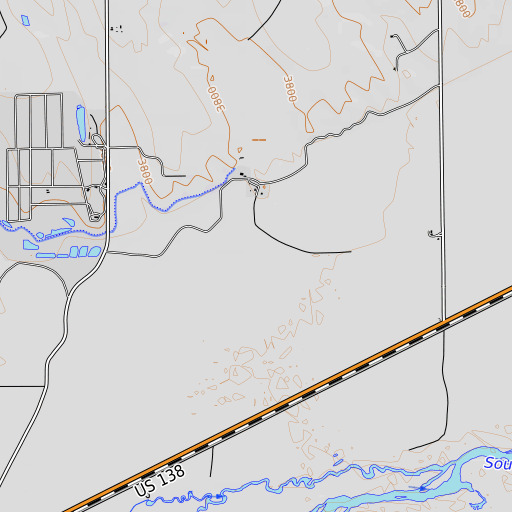 OpenTopoMap map of Corral Creek, CO