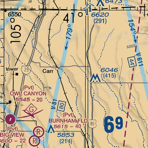 FAA VFR chart of Baxter Camp, CO