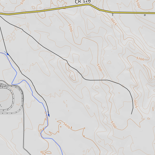 OpenTopoMap map of Baxter Camp, CO