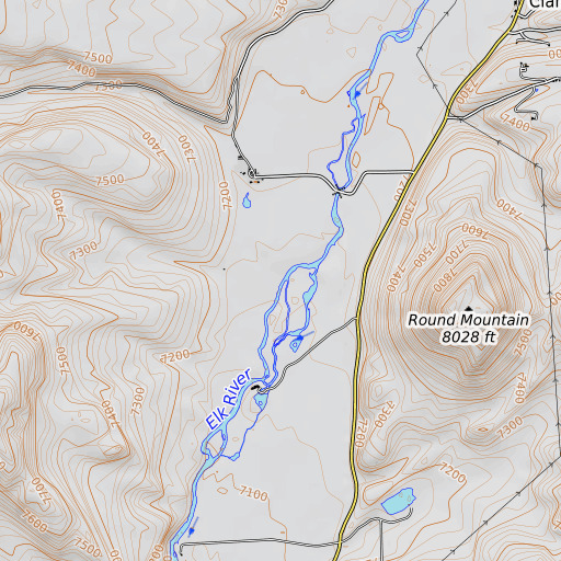 OpenTopoMap map of Sand Creek, CO