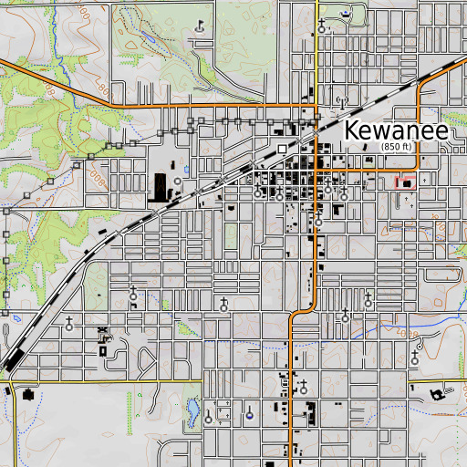 OpenTopoMap map of West Park, IL