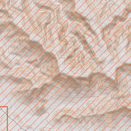 OpenTopoMap map of Blue Plateau, AZ