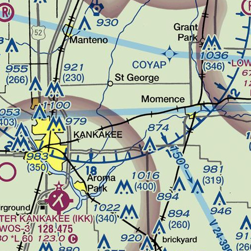 FAA VFR chart of Exline School (historical), IL