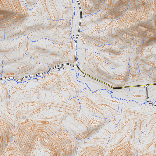 OpenTopoMap map of Carr Creek, CO