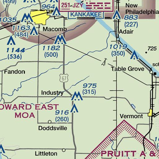 FAA VFR chart of Browns School (historical), IL