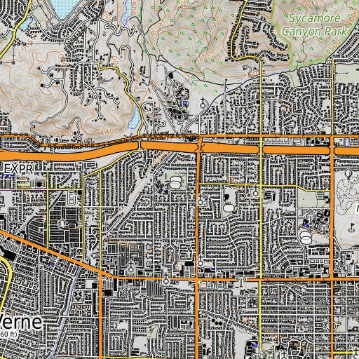 OpenTopoMap map of Griffith Park, CA