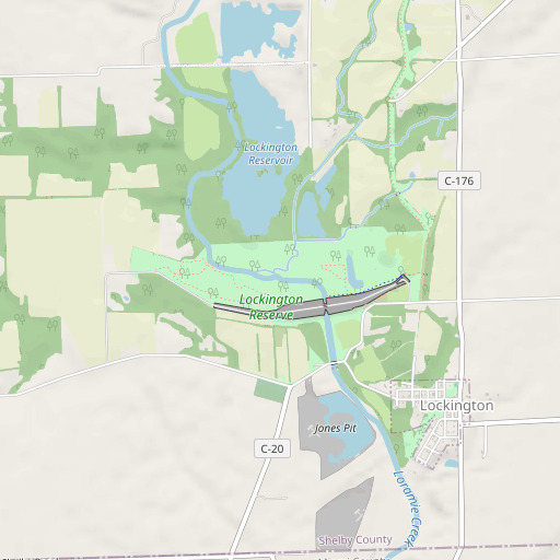 OpenStreetMap map of Lockington Reserve, OH