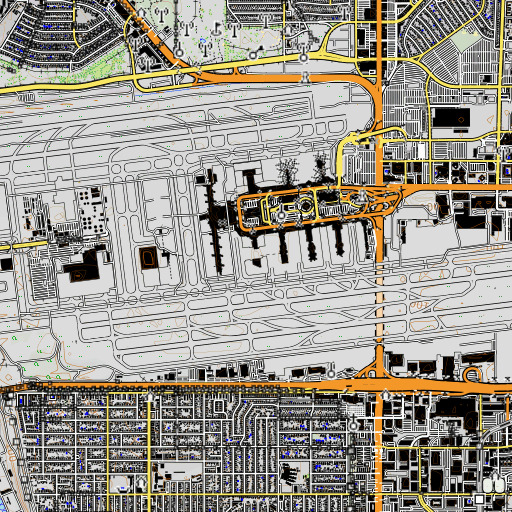 OpenTopoMap map of Terminal 4, CA
