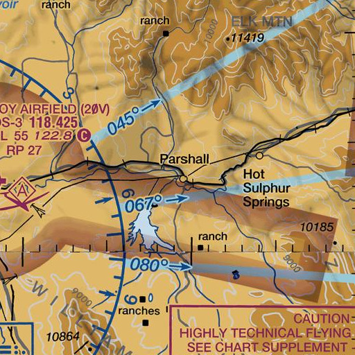 FAA VFR chart of Williams Fork, CO