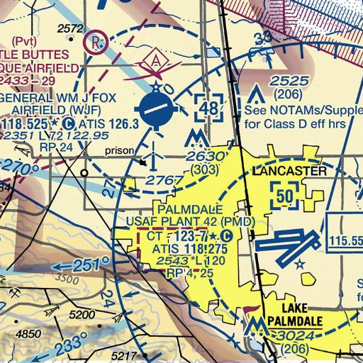 FAA VFR chart of West Wind Elementary School, CA