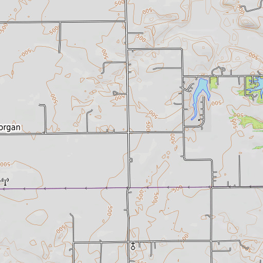 OpenTopoMap map of Lee School (historical), IL