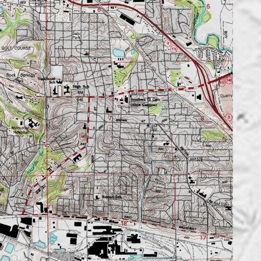 USGS 24K topo map of Milton, IL