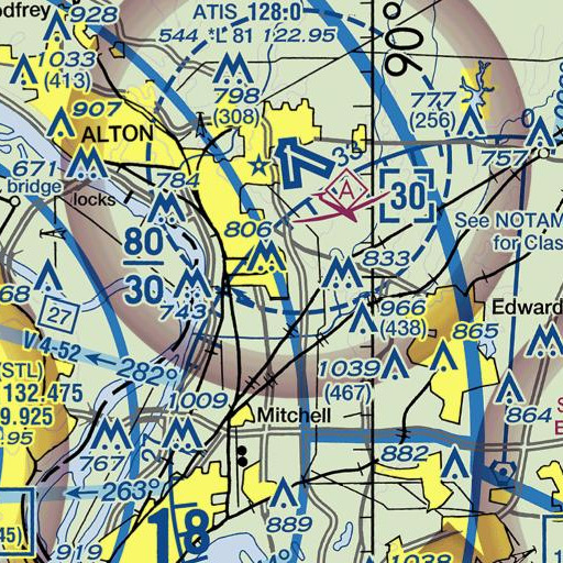 FAA VFR chart of South Roxana Elementary School, IL