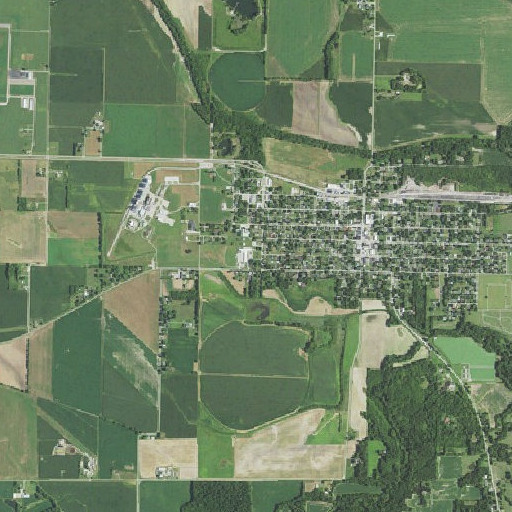 Aerial imagery of Palestine High School, IL