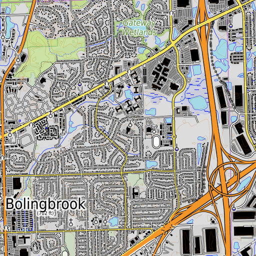 OpenTopoMap map of Jonas E Salk Elementary School, IL