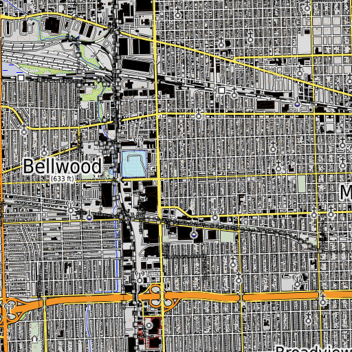 OpenTopoMap map of Kennedy Park, IL
