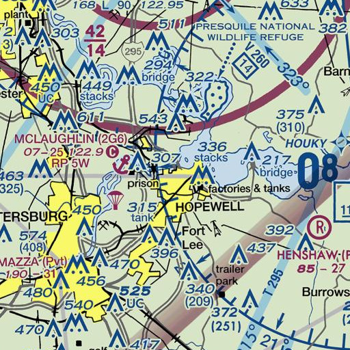 FAA VFR chart of Riverside Park, VA