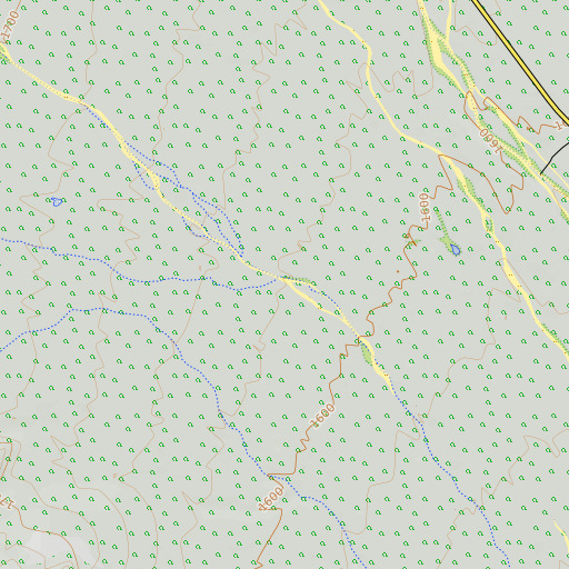 OpenTopoMap map of Blue Wash, AZ