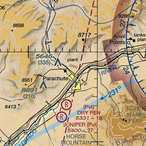FAA VFR chart of Cornell Ditch, CO